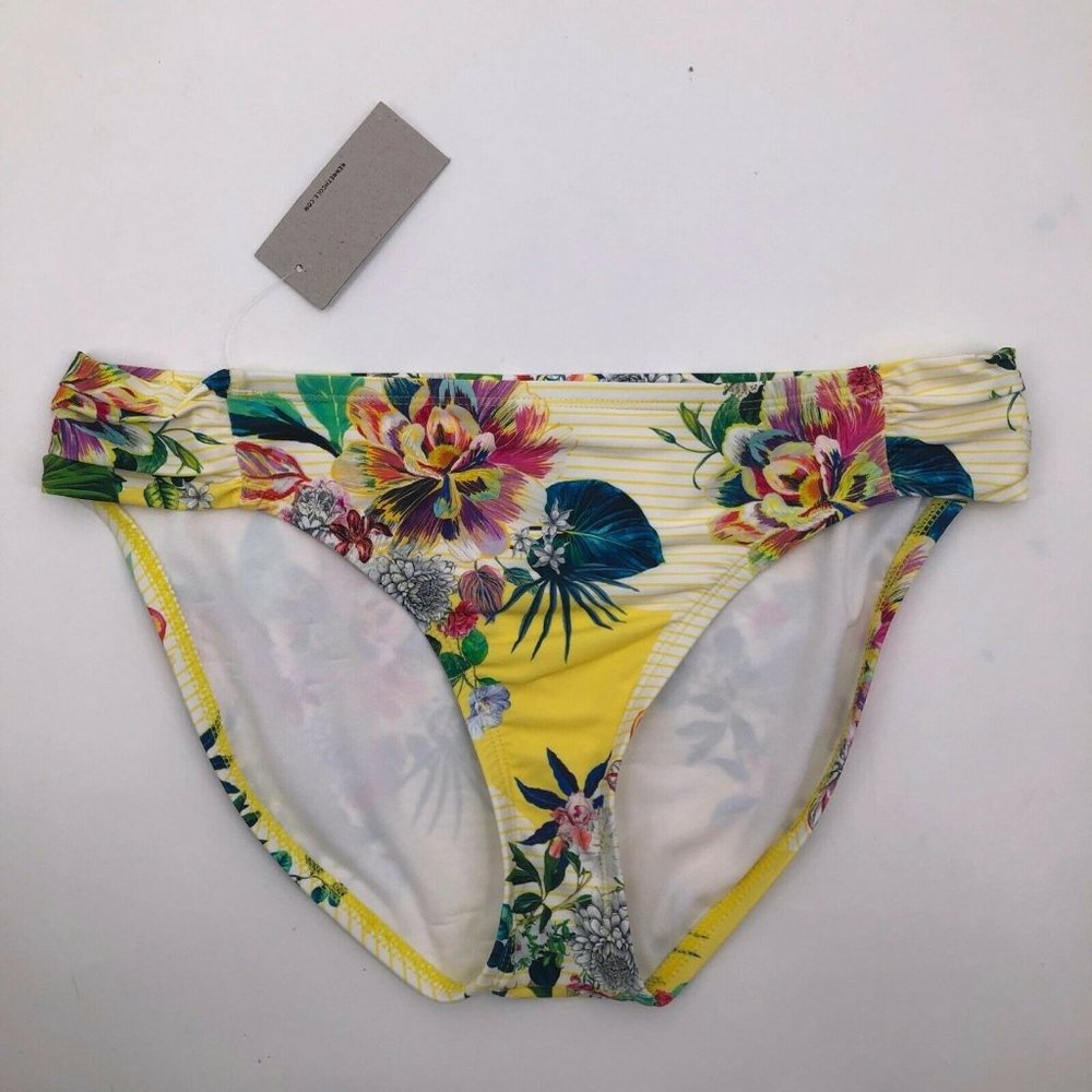 Reaction Kenneth Cole High Cut Bikini Bottoms NWT yellow floral